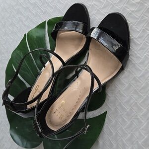 Mix No. 6Elegant Black Strappy Heels Corpcore Prom Office Siren